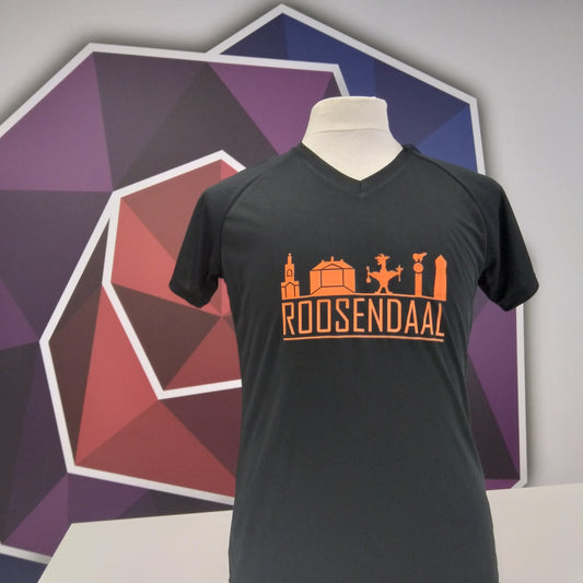 T-shirt Roosendaal Zwart V-hals